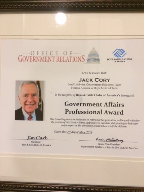 Government Affairs Professional Award - Cory