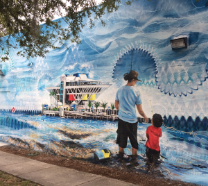 Pier mural