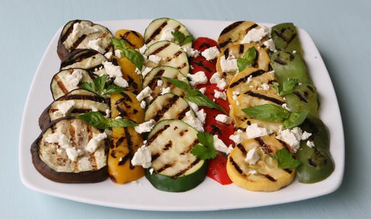 Char-Grilled Florida Vegetables with Feta